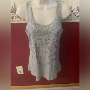 Maurices Gray Studded Scoop Neck Tank